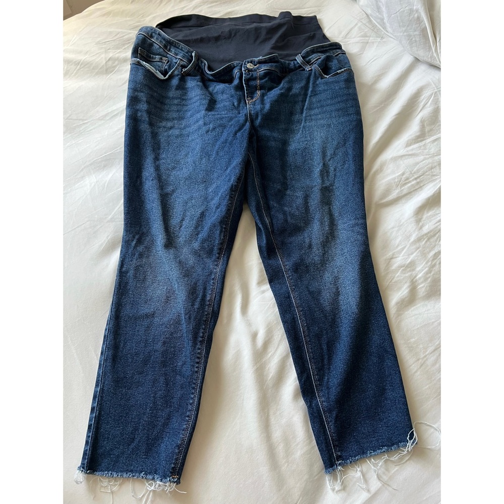 Old Navy Women's Dark Blue Ankle Jeans